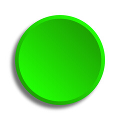 green button on transparent background. 