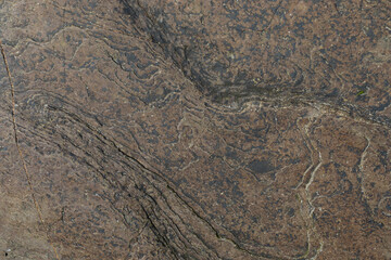 Stone texture worn by the wind and the sea of ​​the coast located on a wild beach.