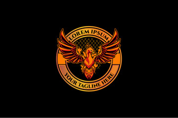 Phoenix mascot logo vector image template
