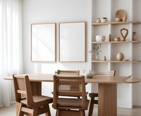 Frame mockup, ISO A paper size. Living room poster mockup. Interior mockup with house white background. Modern interior design. 3D render,3D illustration