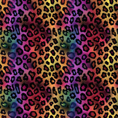 Obraz premium Vibrant animal print background seamless