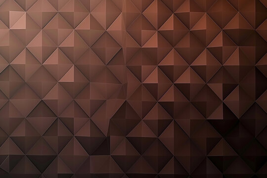 Inviting geometric diamonds in a sleek gradient of deep chocolate brown.