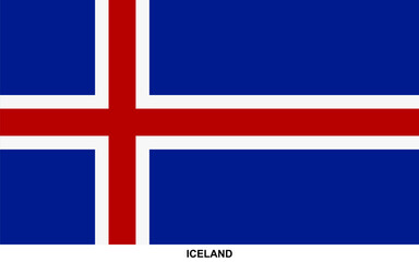 Obraz premium Flag of ICELAND, ICELAND national flag