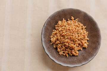 挽肉の甘辛炒め