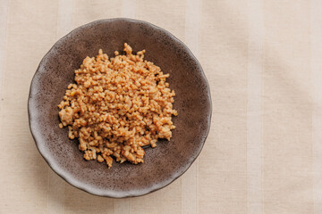 挽肉の甘辛炒め