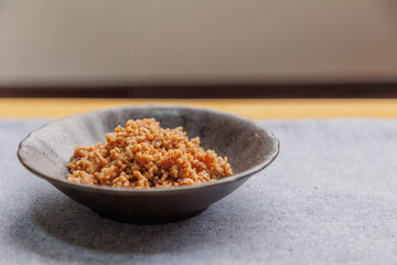 挽肉の甘辛炒め