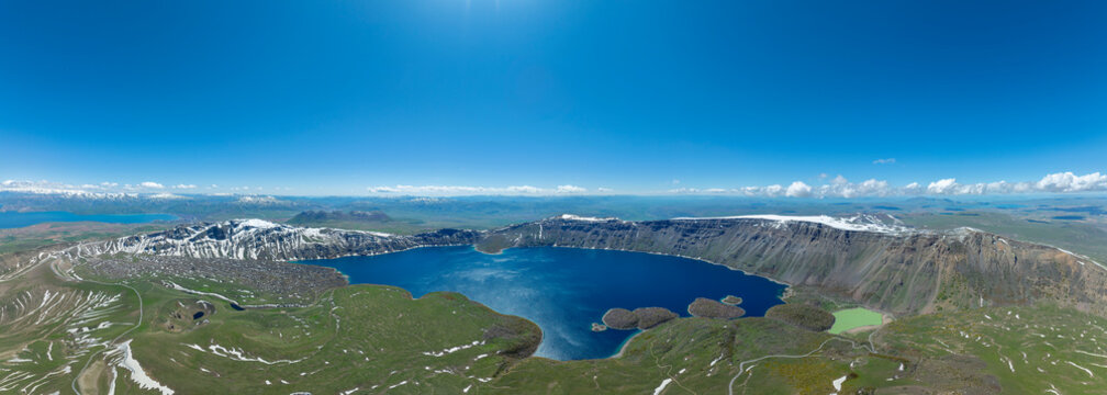 Nemrut Lake is the second largest crater lake in the world and the largest in Turkey.