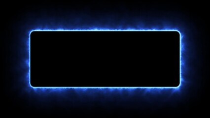 Neon banner with freezing blue frame