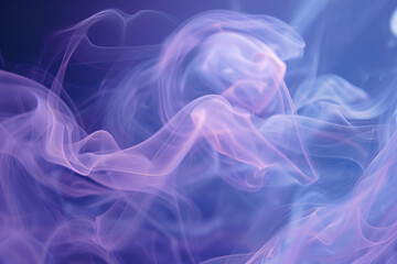 Concert setting with a serene atmosphere of lavender smoke and electric blue loops.