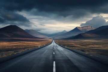 Highway road going into the distance.