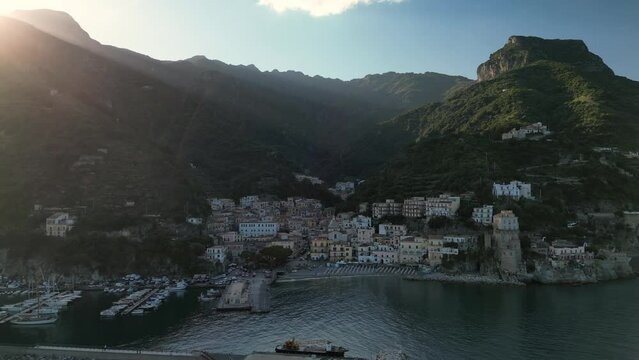 Aerial view of Cetara.
Amalfi Coast , Salerno , Campania.