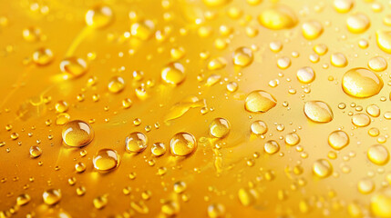 water drops on yellow background