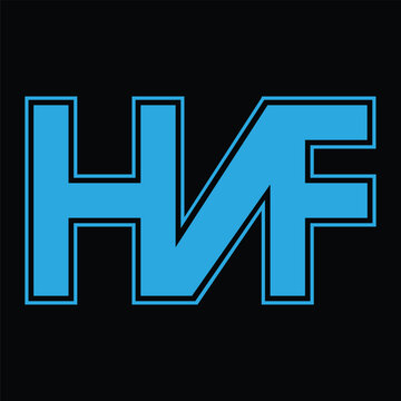 hvf latter logo design icon 