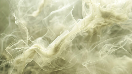 Obraz premium Dreamlike compositions emerge from delicate wisps of luminous ivory smoke.
