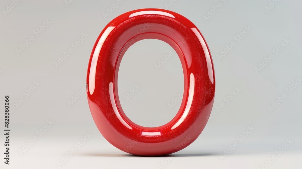 Poster a striking image of a red object on a white background. perfect for various design projects