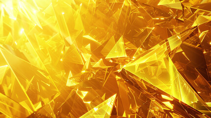 Yellow geometric shapes pulse with futuristic energy and innovation.