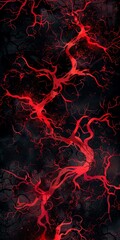 Fototapeta premium Bold Black and Red Background With Vibrant Red Swirls
