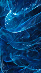 Obraz premium abstract blue background with lines. illustration technology