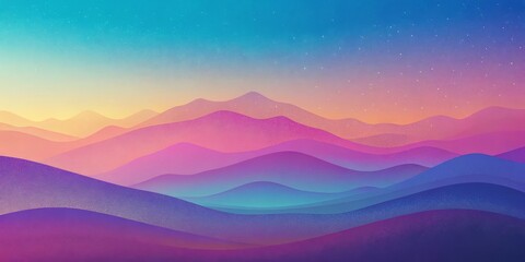 Gradient background, pastel colors.