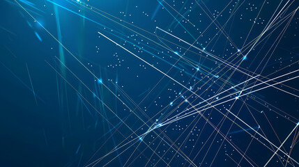 Obraz premium abstract blue background with lines. illustration technology