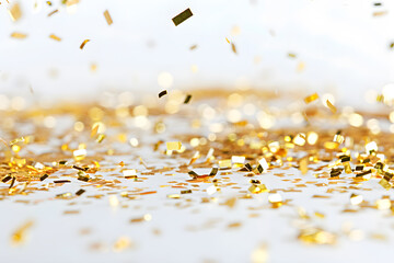 golden confetti celebration background