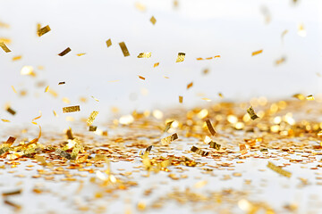 golden confetti celebration background