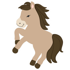 Illustrated cartoon of animals fit for learning for baby and todddler 