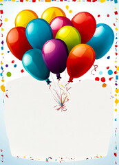 card with balloons
