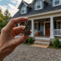 hand holding house