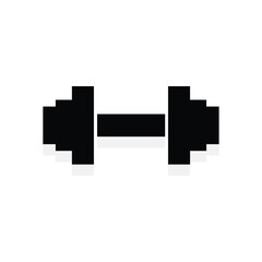 Obraz premium Vector dumbbell icon. Two-tone version on black and white background. Eps10.