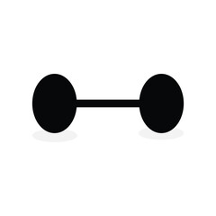 Vector dumbbell icon. Two-tone version on black and white background. Eps10.