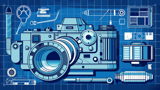 Blueprint Design of Professional DSLR Camera and Accessories