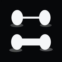 Dumbbell for gym icon, Dumbbell icon set, Dumbbell concept. Sport line icon set. Dumbbell icon. Set of different dumbbell. Dumbbells for a sports hall. dumbbell icon set. Eps 10.