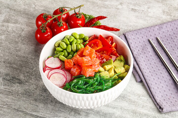 Hawaian cuisine - Poke with salmon