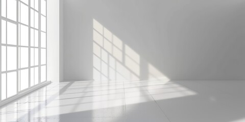 Fototapeta premium White Studio Room, Floor and wall background, shadow light white Background for Display or Montage of Product Backdrop 