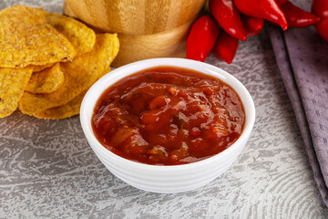 Spicy mexican sauce Salsa dip