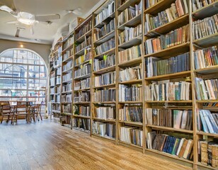 Riesen Bücherregal mit Büchern 