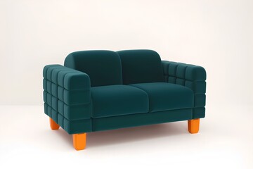 red leather sofa made by midjourney