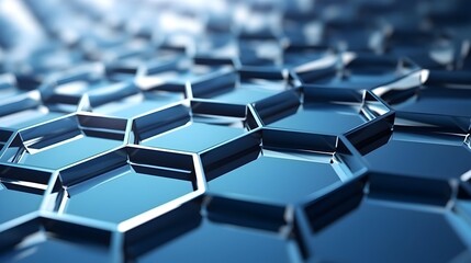 Obraz premium Hexagonal Nano Material Structure:A Futuristic Nanotechnology Concept