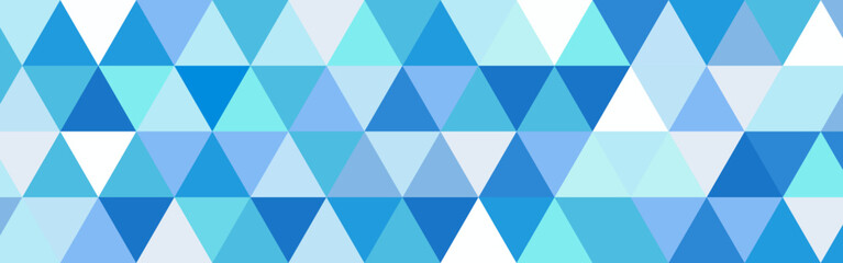 背景イラスト_三角形モザイク_青