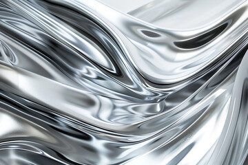 Grey and silver 3D abstract perfect for modern minimalist interior aesthetics.