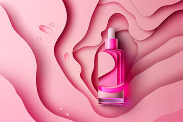 Neon pink template for bold and vibrant beauty product introductions.