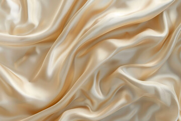 Fototapeta premium Subtle beige and cream 3D silky motif for understated interior design themes.