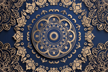 Real estate visualizations enhanced with a royal blue and beige abstract.