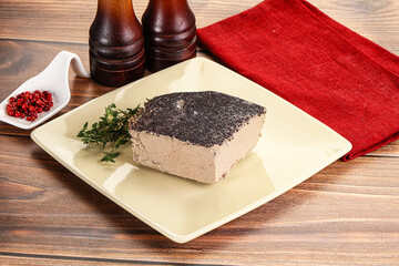 Delicous liver pate snack appetizer