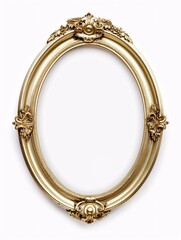Obraz premium Elegant oval frame with a white backdrop.