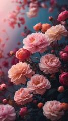 Colorful flowers in the field