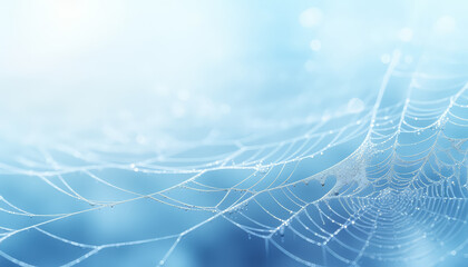 A spider web with water droplets on it - Powered by Adobe