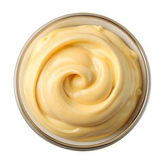 mayonnaise spread isolated on white top view
