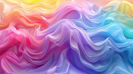 Obraz premium Vibrant Abstract Pastel Color Waves wallpaper